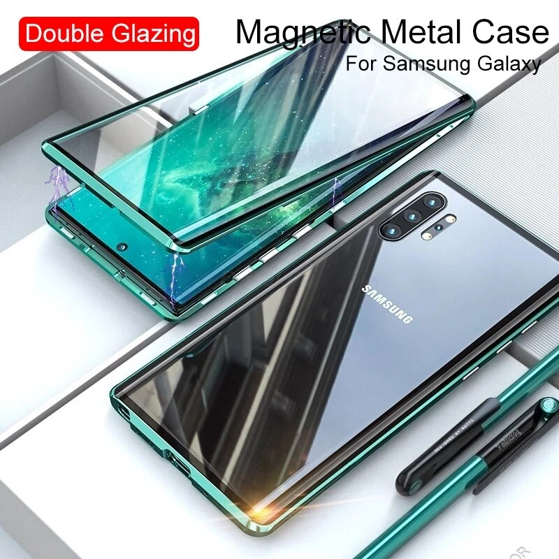 Telefoonhoes van gehard glas voor Samsung