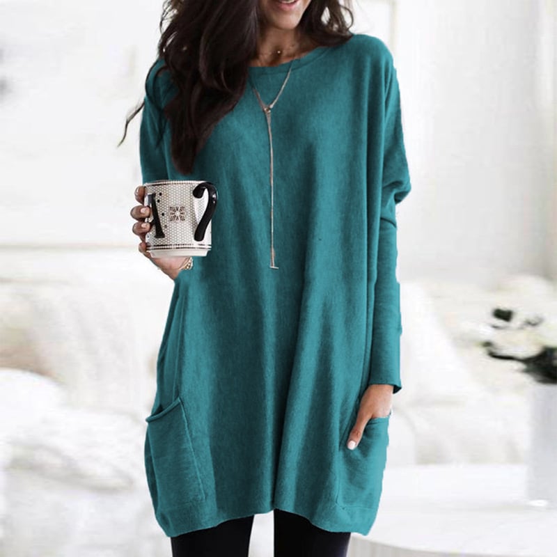 Comfortabele lange Sweater Met Zakken - Noa