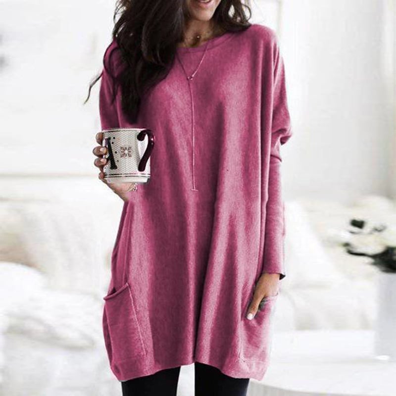 Comfortabele lange Sweater Met Zakken - Noa