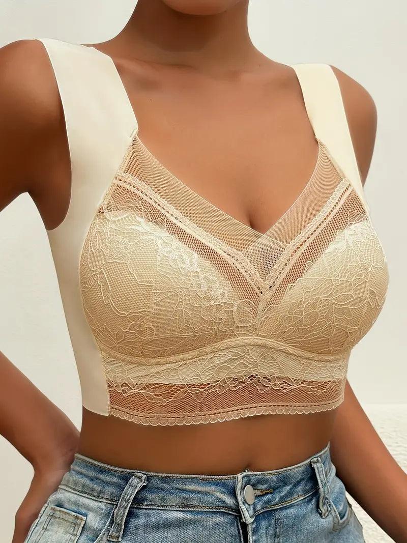 Naadloze push-up bralette met kant