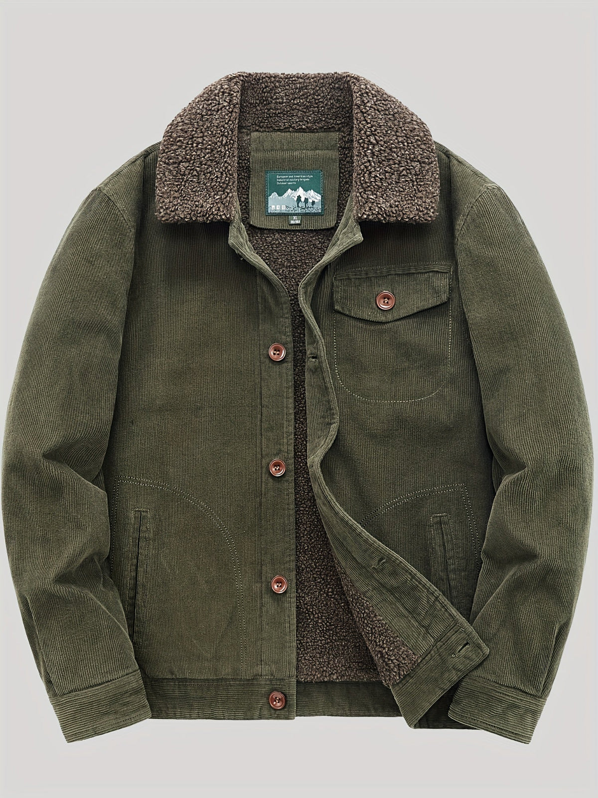 Luxe Corduroy Jas Met fleece Voering Voor Heren - Gulian