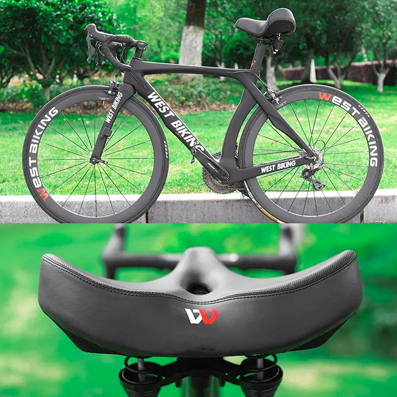 Ergonomisch en Breed Fietszadel met Extra Padding voor Optimaal Comfort