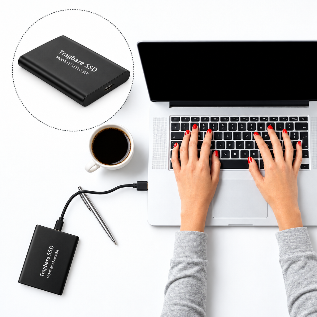 Draagbare 30 TB SSD met robuuste behuizing
