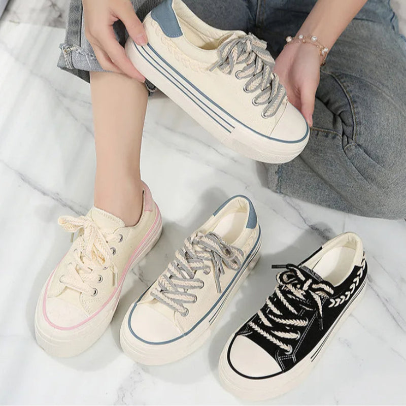 Serenity – Trendy Platform Canvas Sneakers