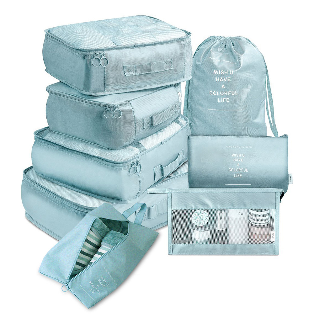 8-Delige Organizer Set voor Reizen en Bagage