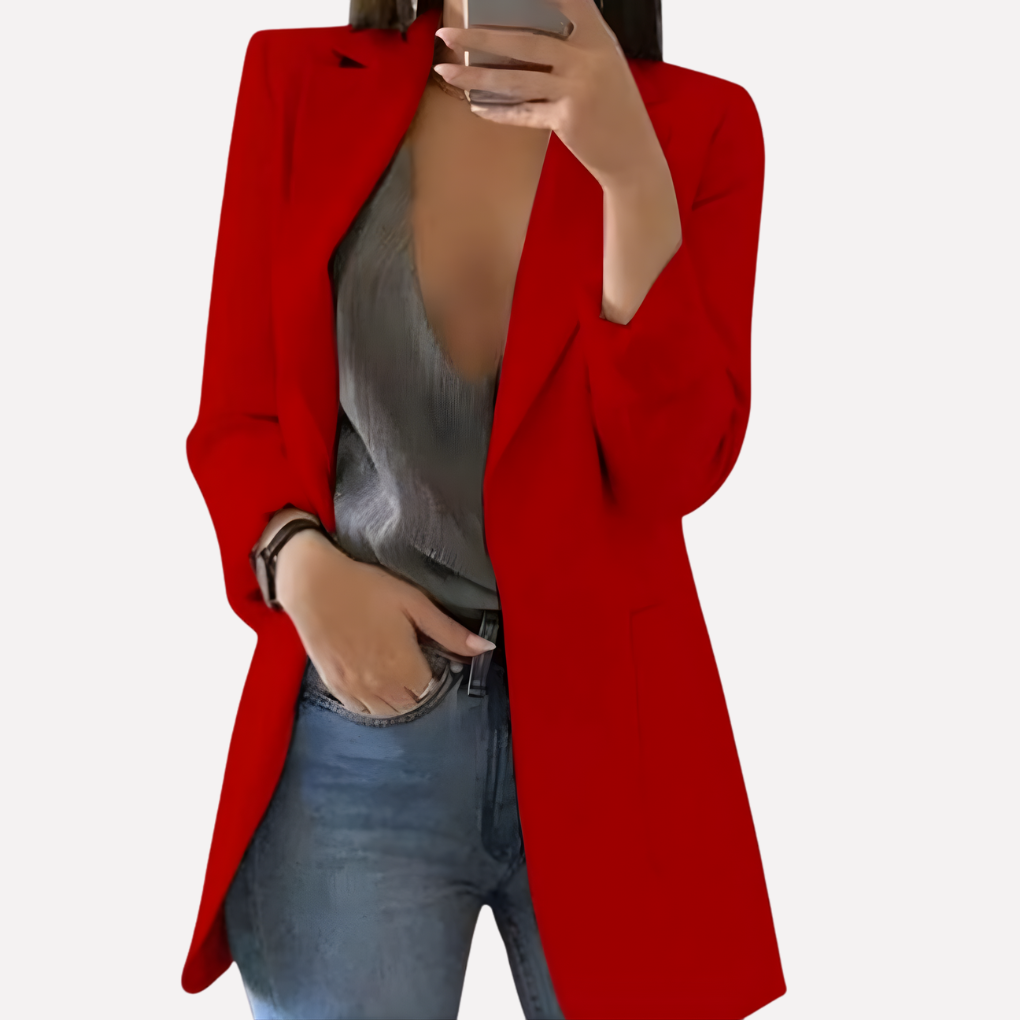 Blazer met open voorkant en voorzakken voor dames