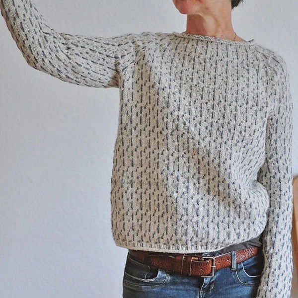 Gebreide sweater met ronde hals voor dames
