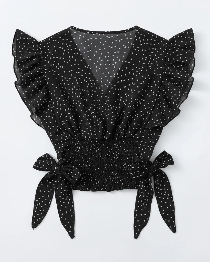Zomerse V-hals blouse voor vrouwen