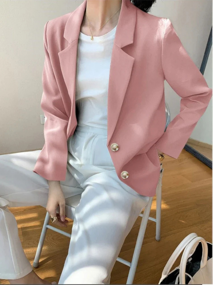 Vintara - Blazer Met Dubbele Knopen dames vrouwenpak damespak werkkleding nette kleding net pak