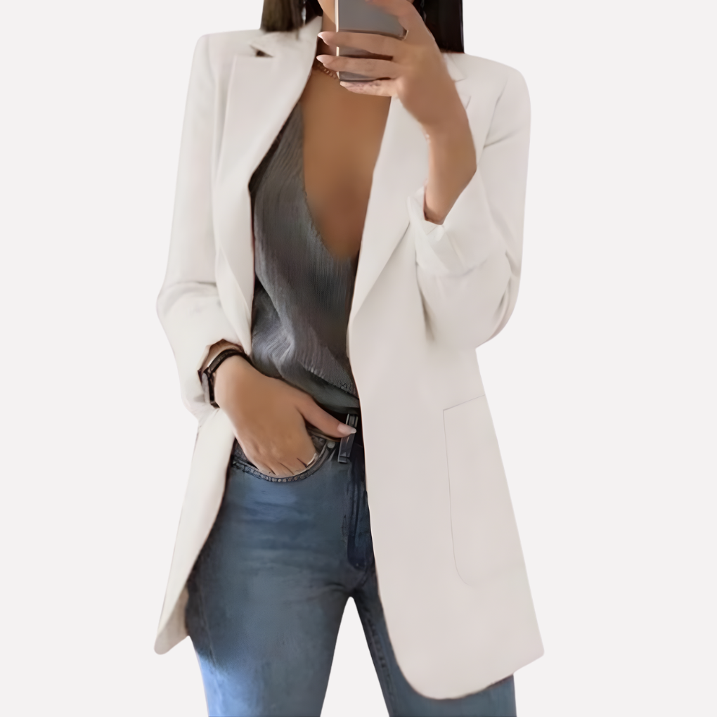 Blazer met open voorkant en voorzakken voor dames