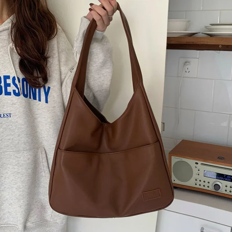 Vintage Hobo Schoudertas met Grote Capaciteit