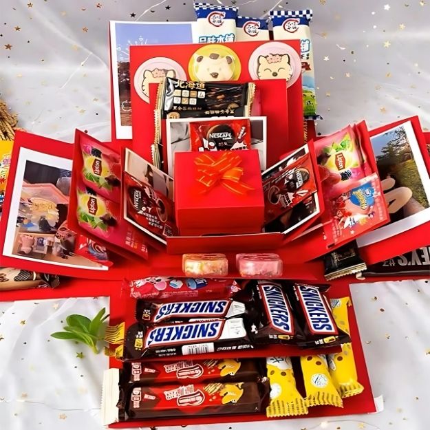 Explosiedoos voor cadeaus en herinneringen