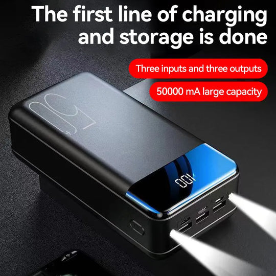 Voltaro Powerbank 50.000 mAh | Ultrasnel Opladen | Voor Laptop, Tablet en Smartphone | Compact en Extreem Krachtig