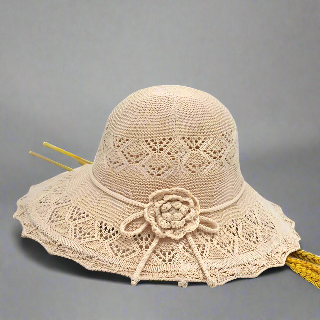 Elegante kanten zonnehoed voor dames