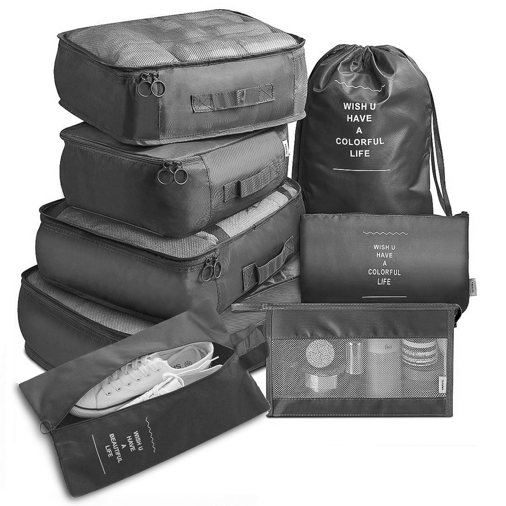 8-Delige Organizer Set voor Reizen en Bagage