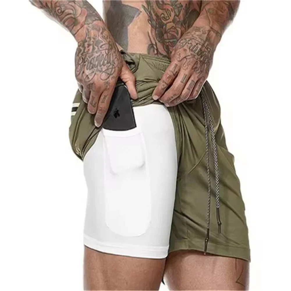 ActiveFlex – 2-in-1 Sportshort voor Mannen