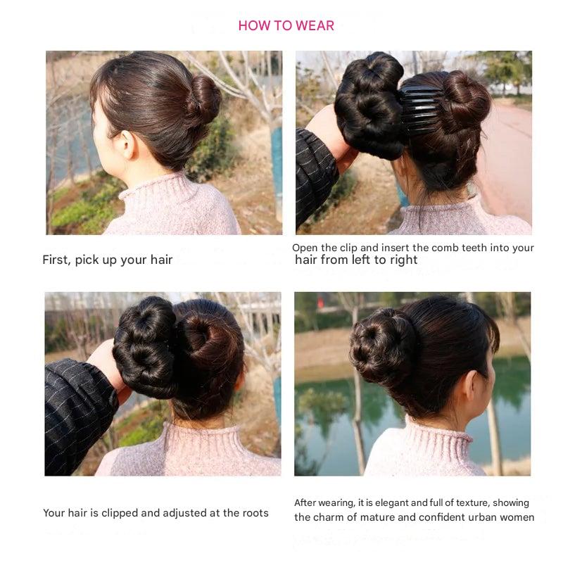 Bloemvormige Haarclip met Extensions – Fiora