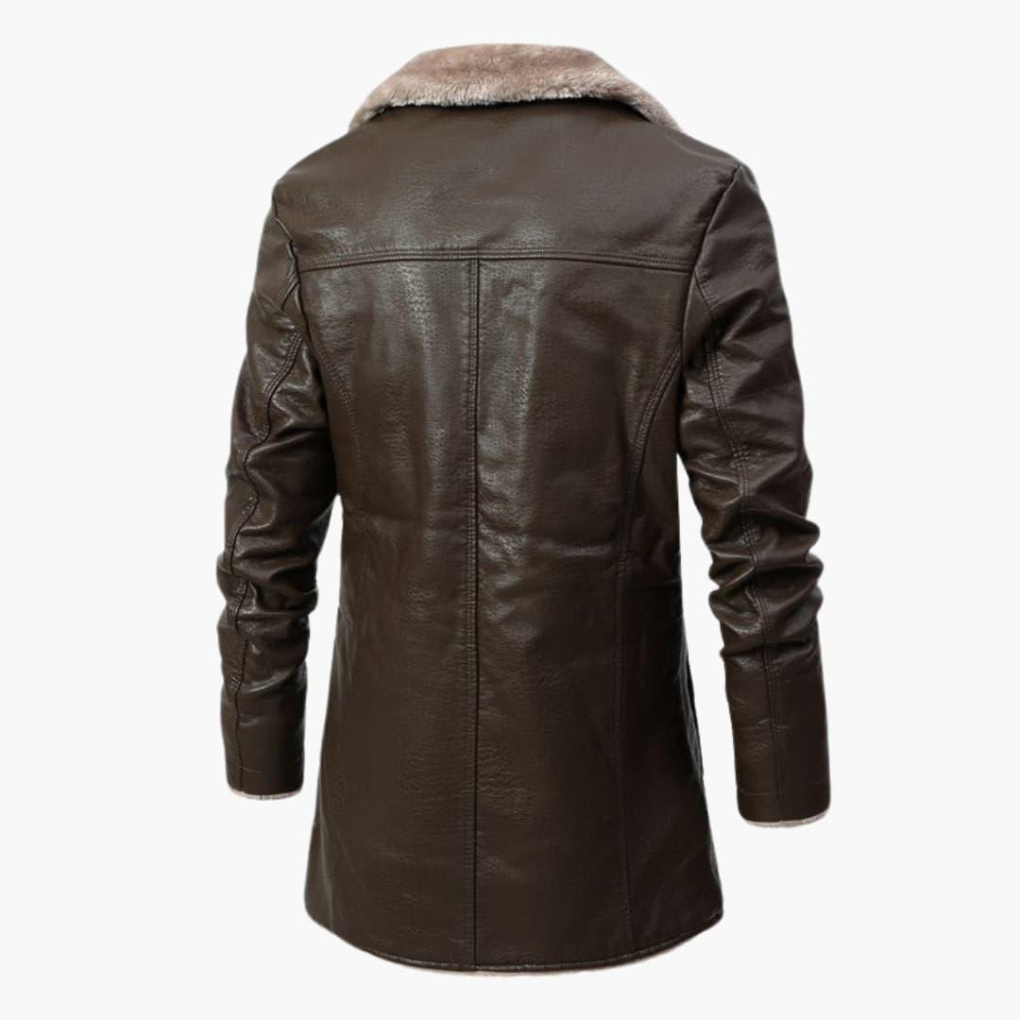 Elegante, warme wollen winterjas voor heren