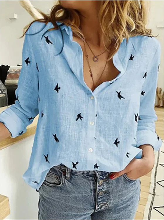 Noa – Vintage Linnen Blouse Dames