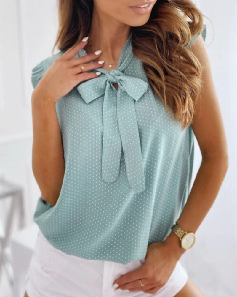 Blouse met strikdetail voor dames