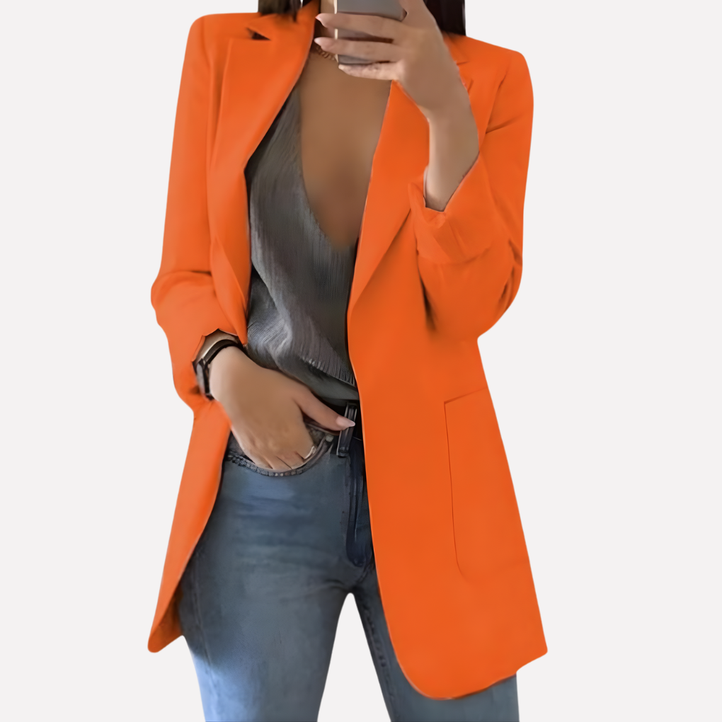 Blazer met open voorkant en voorzakken voor dames