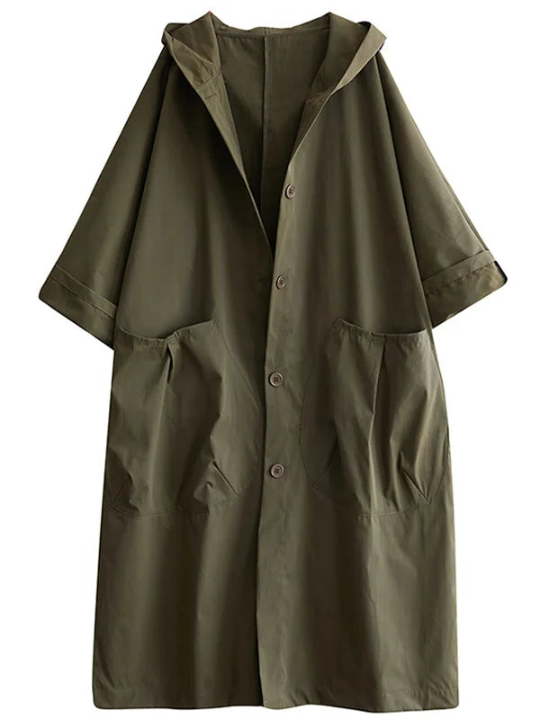 Lange waterafstotende Trenchcoat Voor Dames