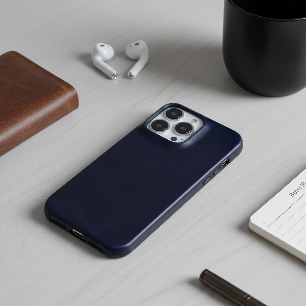 Hoesje in leerlook voor iPhone 13 tot 16