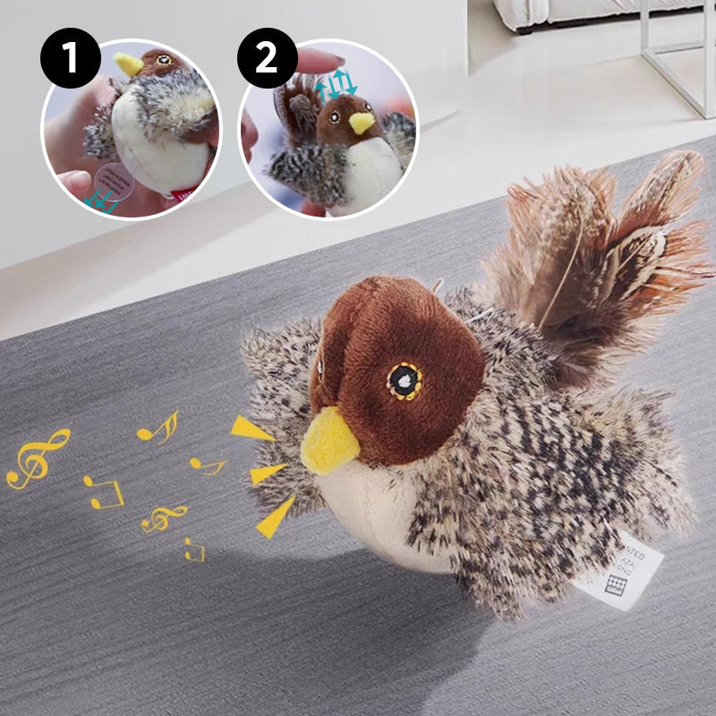 Decoratieve vogel met tjilpgeluid