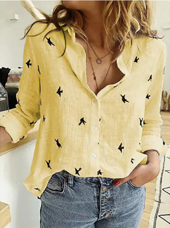 Noa – Vintage Linnen Blouse Dames