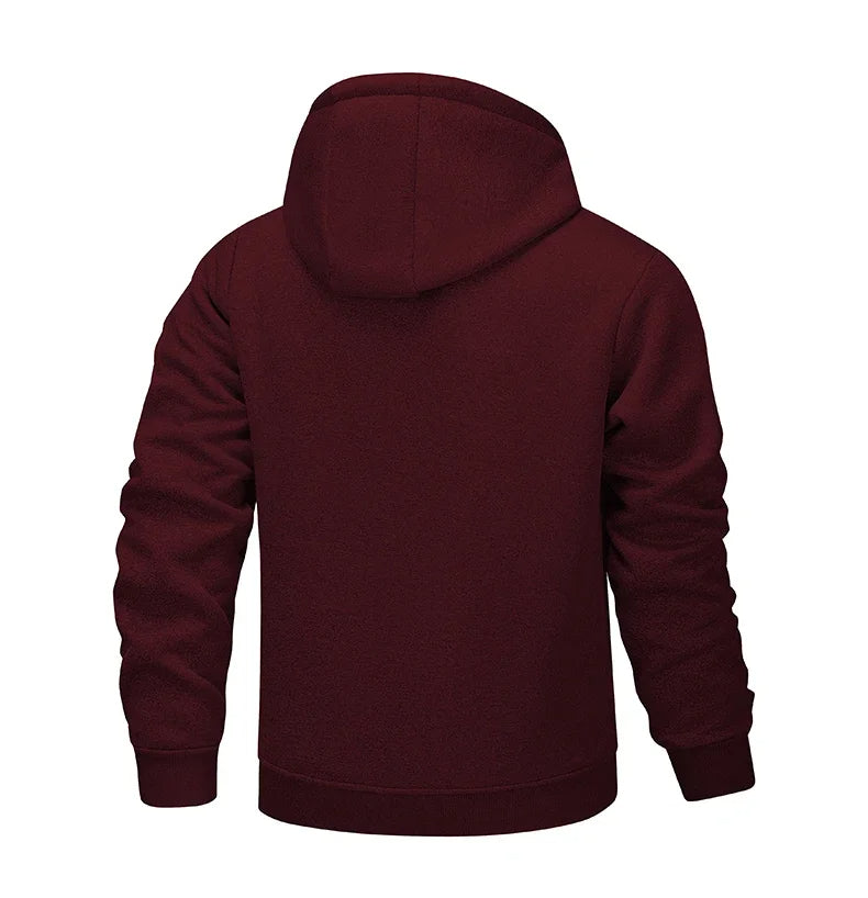 Vincent – Warme Fleece Hoodie met Rits Voor Heren