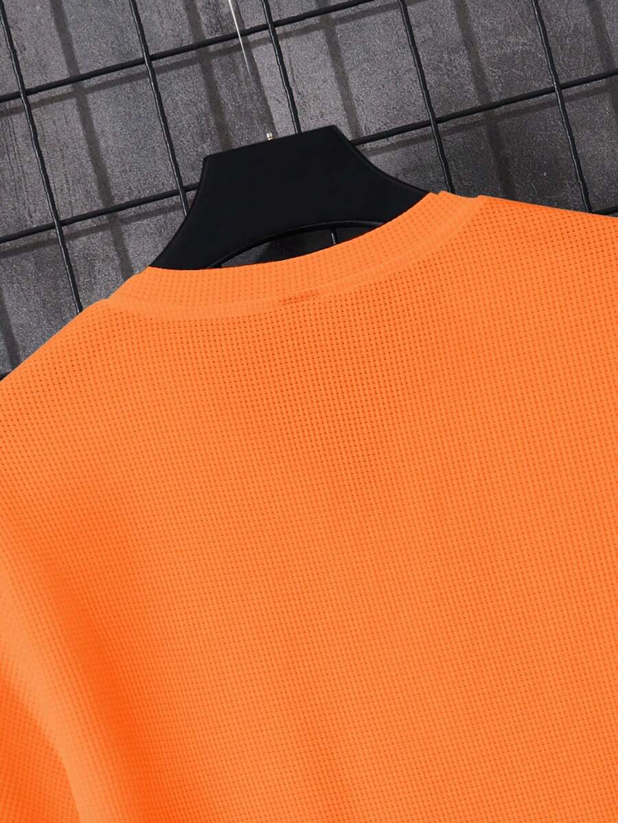 Heren Linnen T-shirt met Knoopsluiting