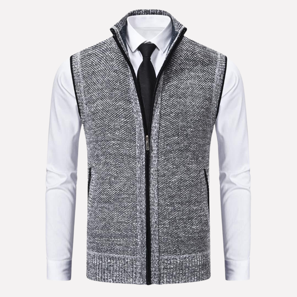 Heren vest met rits aan de voorkant