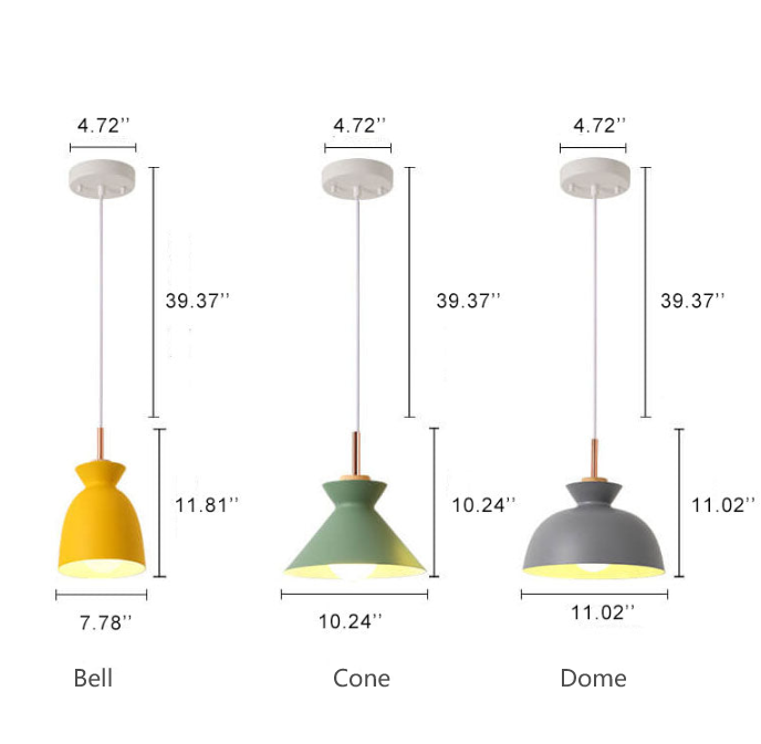 jouwwinkelLite Scandinavische Hanglamp | Design in Metaal | 1-Lichts | Moderne Kleuropties