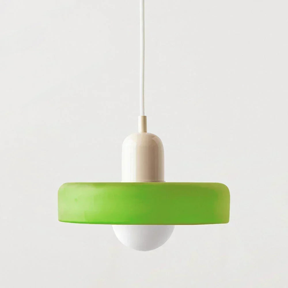 Bauhaus pendelleuchte van gekleurd glas