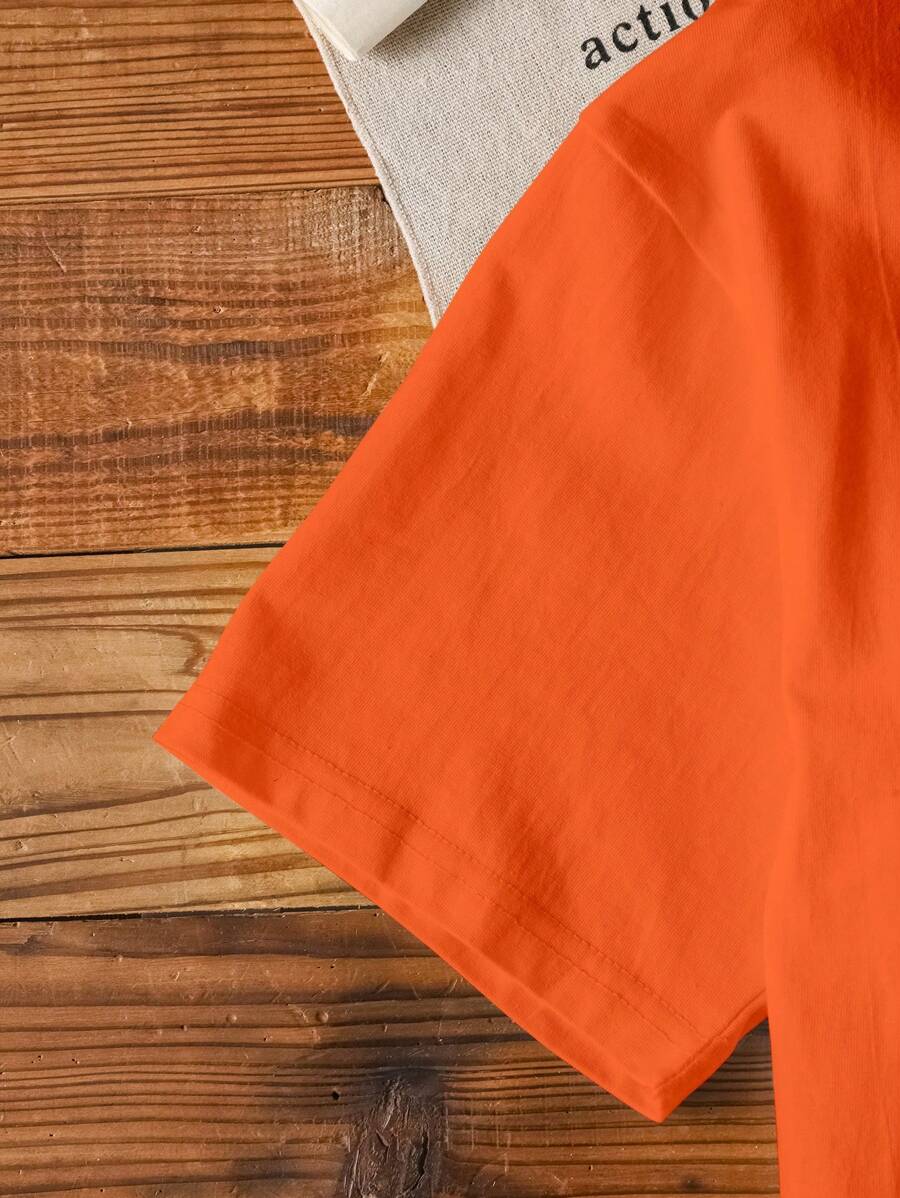 Vintage Letterprint T-shirt voor Vrouwen