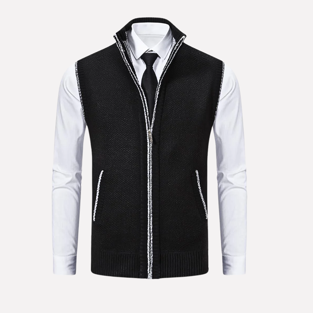 Heren vest met rits aan de voorkant