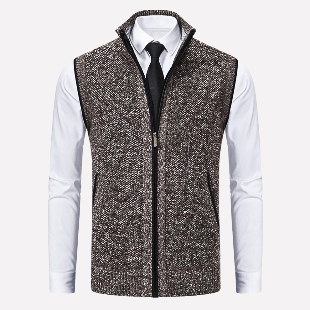 Heren vest met rits aan de voorkant