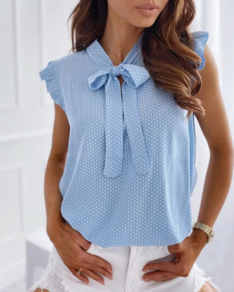Blouse met strikdetail voor dames