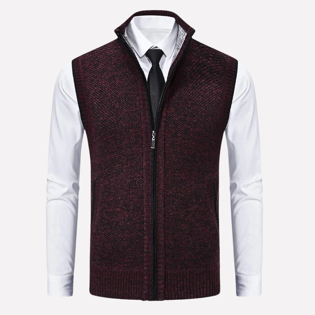 Heren vest met rits aan de voorkant