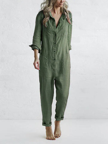 Khloe – linnen jumpsuit voor dames