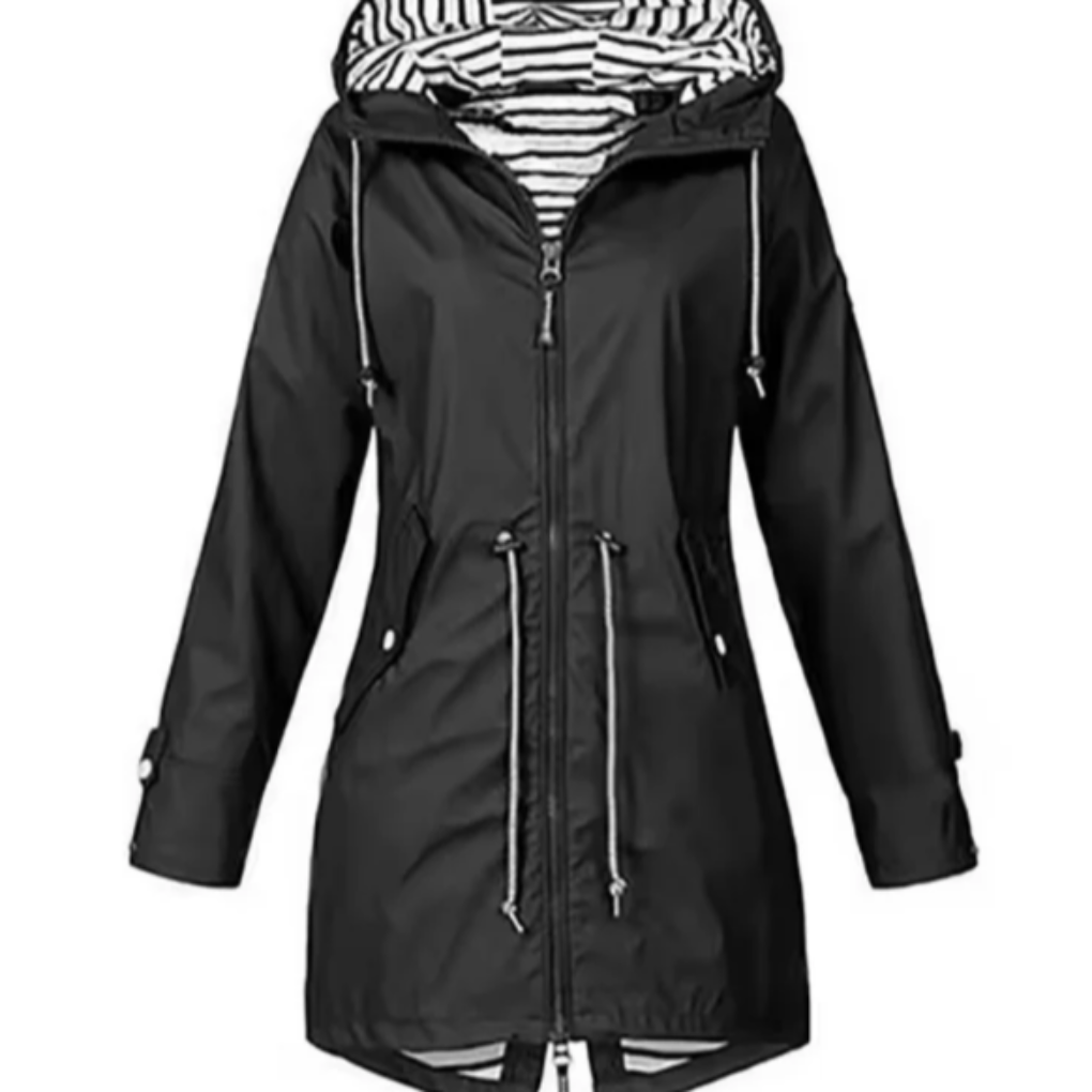Waterdichte jas met capuchon voor dames
