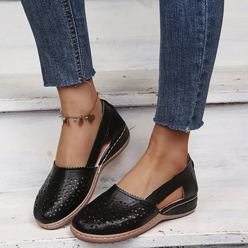 Vintage instap wedge sandalen voor dames