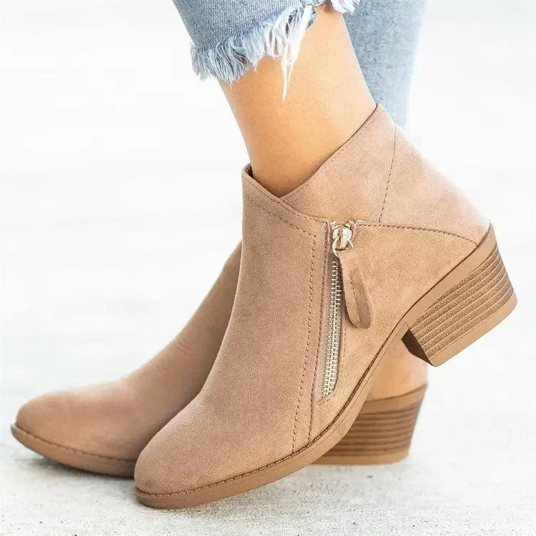 StreetEdge – Elegante Enkellaarsjes met Lage Hak voor Dames