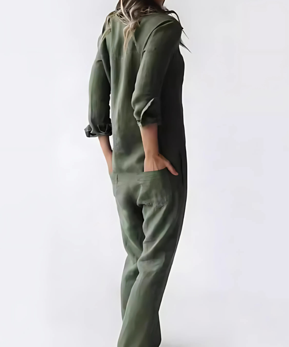 Khloe – linnen jumpsuit voor dames