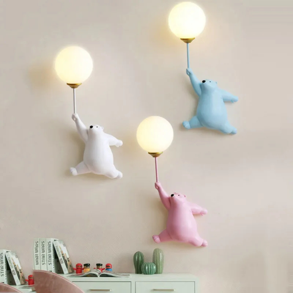 Wandlamp beer met ballon