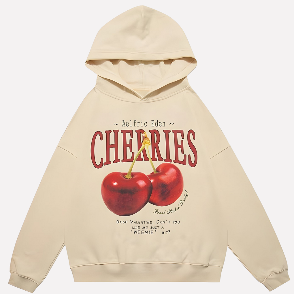Casual Y2K Hoodie met Kersenprint
