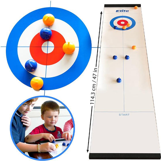 Miniatuur Curlingspel voor Thuis met Glijstenen en Magnetische Stokken
