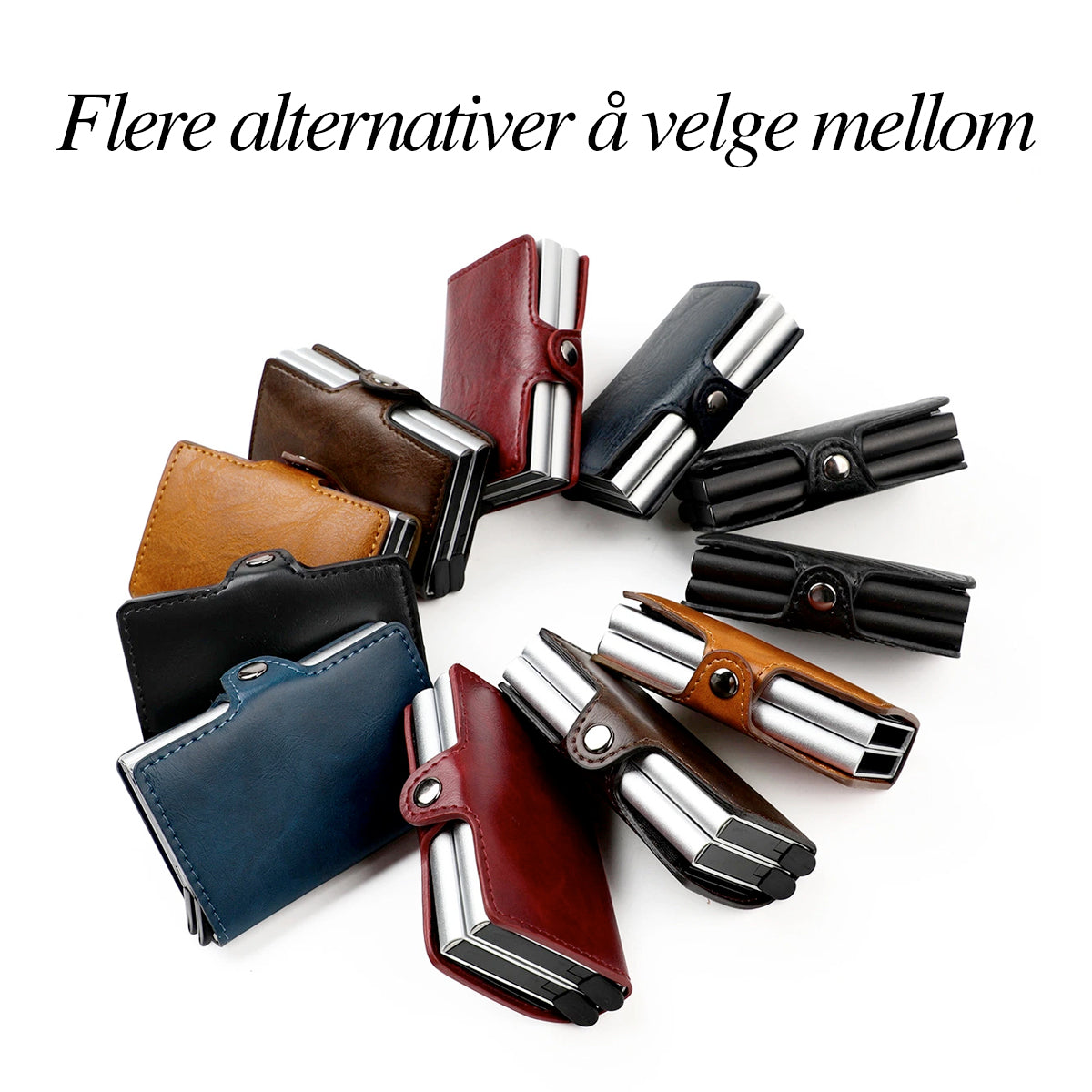 Aluminium RFID-portemonnee met pop-up vakken