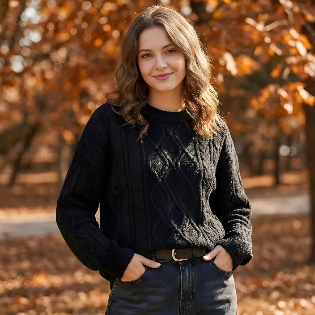 Vrouwen vintage 90s Crewneck Pullover
