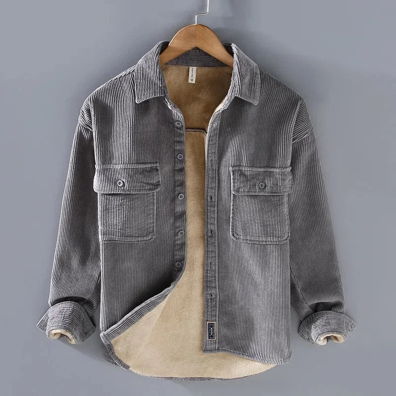 Fleece-gevoerde corduroyjack